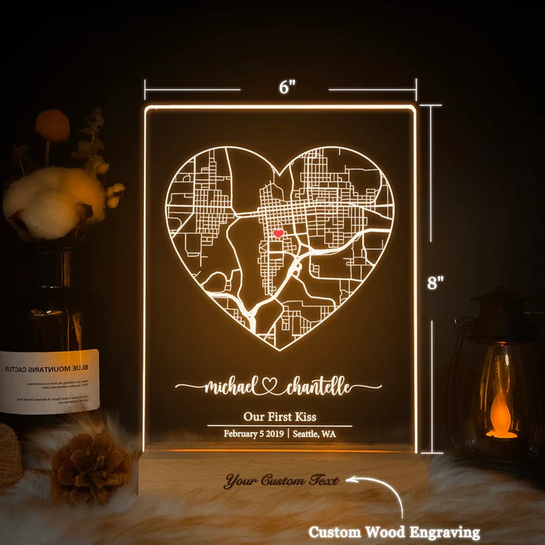 Where We Met map - a personal journey of love