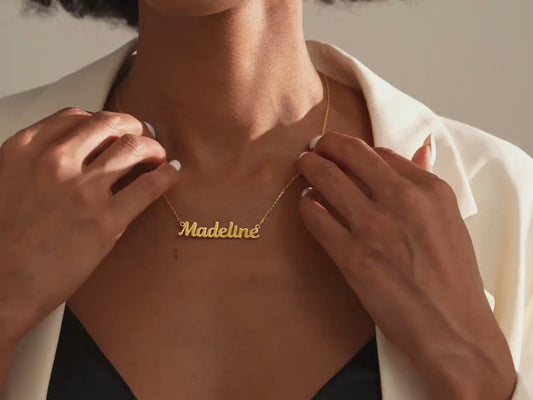 Custom Name Necklace – personalized 18k gold-plated jewelry